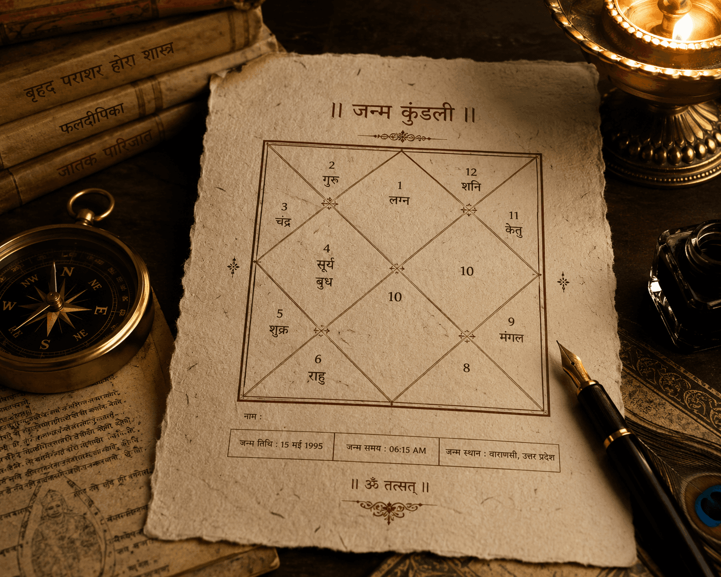 Traditional Janam Kundli birth chart